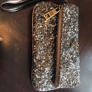 Vera Wang Sequined Clutch Handbag